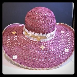 Handmade Sunhat with natural hemp brim